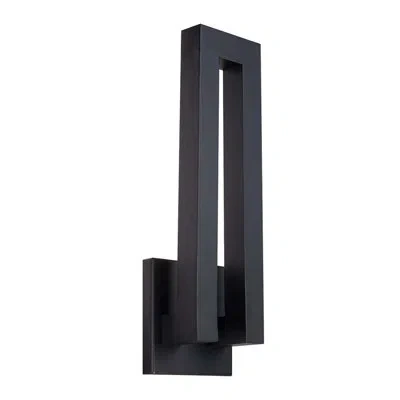 Modern Forms Forq Led Outdoor Armed Sconce In Black