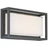 Modern Forms Framed 8" High Bronze Led Outdoor Wall Light In Black