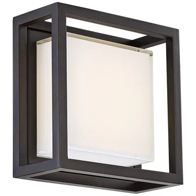 Modern Forms Framed 8"h Bronze Square Led Outdoor Wall Light