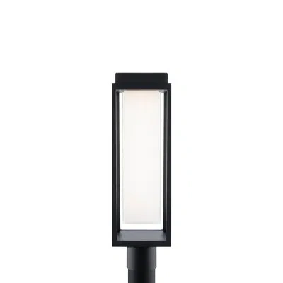 Modern Forms Framed Dimmable Led Outdoor Post Light, 3000k Color Temperature In Black