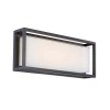 Modern Forms Framed Outdoor Dimmable Led Flush Mount Light In Bronze