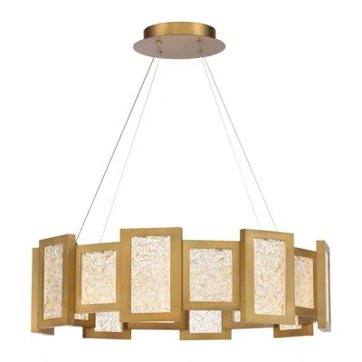 Modern Forms Fury 16 - Light Unique Drum Led Chandelier In Gold