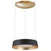 Modern Forms Gilt 1-light Single Drum Pendant In Gold Leaf