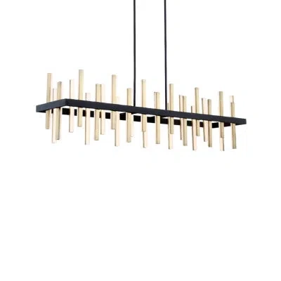 Modern Forms Harmonix 1-light Dimmable Led Novelty Chandelier In Black,aged Brass