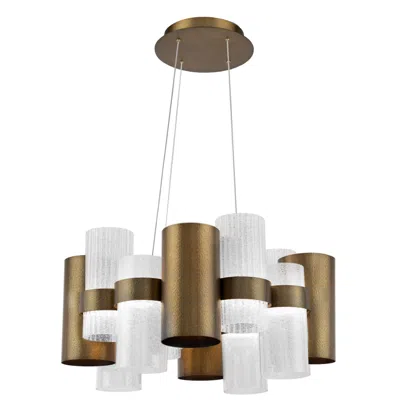 Modern Forms Harmony 13.75"h X 34.5"w 18-light Chandelier In Aged Brass