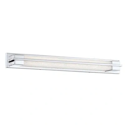 Modern Forms Ice Dimmable Led Vanity Light With Sparkling Glass Diffuser In Chrome;frosted