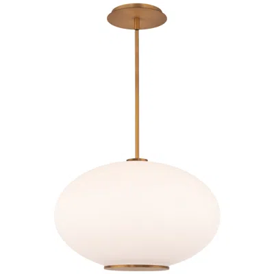 Modern Forms Illusion 10.38"h X 16"w 1-light Pendant In Aged Brass In Pink