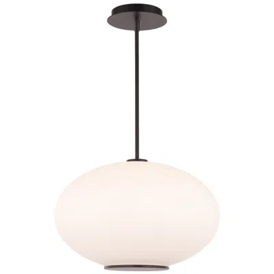 Modern Forms Illusion 10.38"h X 16"w 1-light Pendant In Black In White