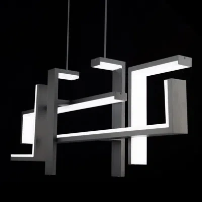 Modern Forms Jackal 1 - Light Unique Square Led Pendant In Black