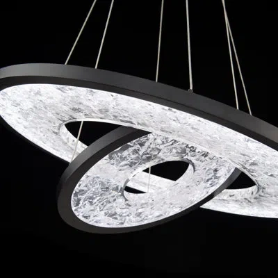 Modern Forms Jupiter 2 - Light Unique Tiered Led Chandelier In Black