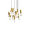 Modern Forms Kilt Led Multi-light Pendant In Aged Brass