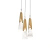Modern Forms Kilt Led Multi-light Pendant In Aged Brass