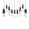 Modern Forms Kilt Led Multi-light Pendant In Black