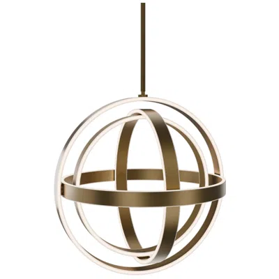 Modern Forms Kinetic 18in Led Pendant K In Aged Brass
