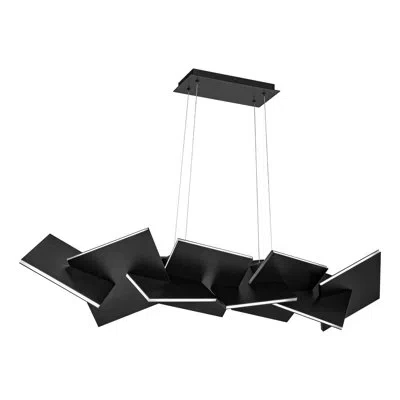 Modern Forms Konstruct 1 - Light Unique Geometric Led Chandelier In Black