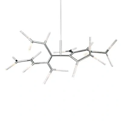 Modern Forms Kryptonite 18-light Sputnik Modern Linear Chandelier In Polished Nickel