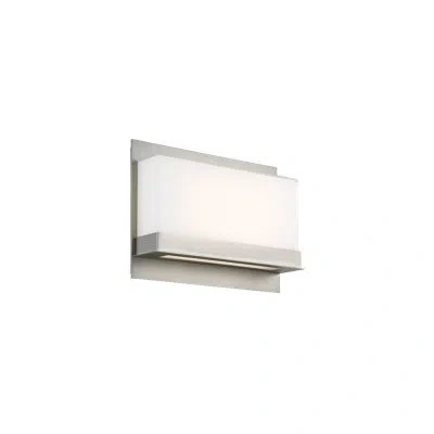 Modern Forms Lumnos 1-light Flush Mount Sconce In Satin Nickel