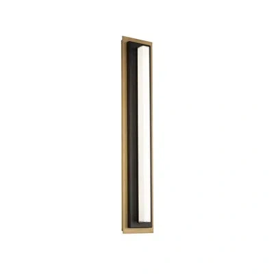 Modern Forms Lyrikal 26" Led Wall Sconce In Black,aged Brass