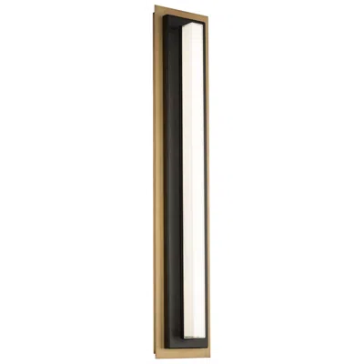 Modern Forms Lyrikal 26.9"h X 5.3"w 1-light Wall Sconce In Black In Brown