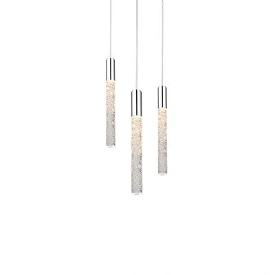 Modern Forms Magic 3 - Light Cluster Cylinder Led Pendant In Polished Nickel
