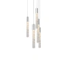 Modern Forms Magic 5-light Led Cluster Cylinder Pendant In Polished Nickel