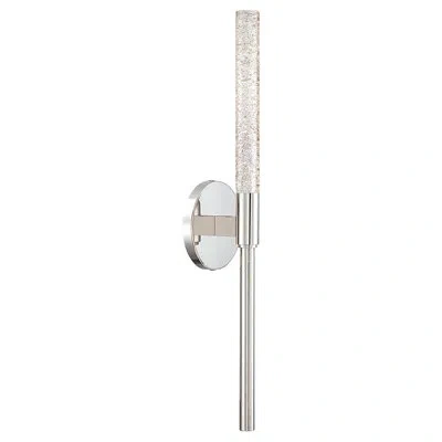 Modern Forms Magic Dimmable Led Bath Sconce With Crystalized Piastra Art Glass In Polished Nickel