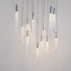 Modern Forms Magic Led Multi-light Pendant With Piastra Crystal In Polished Nickel