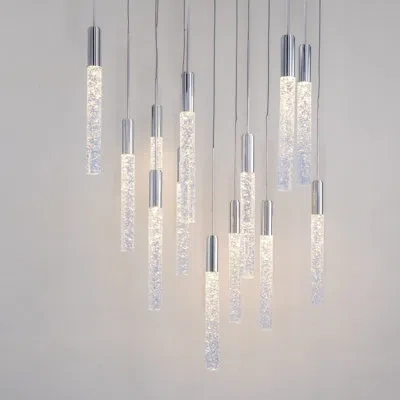 Modern Forms Magic Led Multi-light Pendant With Piastra Crystal In Polished Nickel