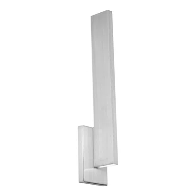 Modern Forms Mako 22"h X 4.5"w 2-light Outdoor Wall Light In Brushed Aluminum