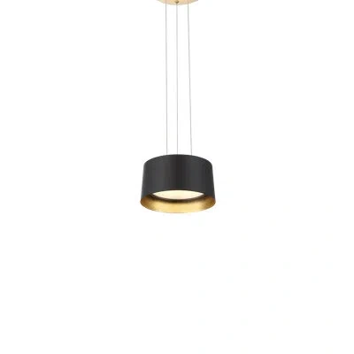 Modern Forms Marimba 1-light Led Single Drum Pendant In Gold Leaf