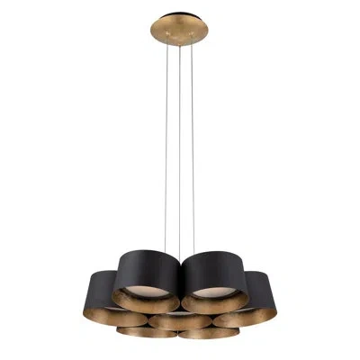 Modern Forms Marimba 7 - Light Cluster Drum Led Pendant In Gold Leaf