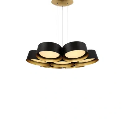 Modern Forms Marimba 7 - Light Led Unique Geometric Chandelier In Gold
