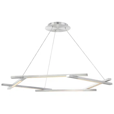 Modern Forms Metric 48in Led Pendant 3000k In Brushed Aluminum