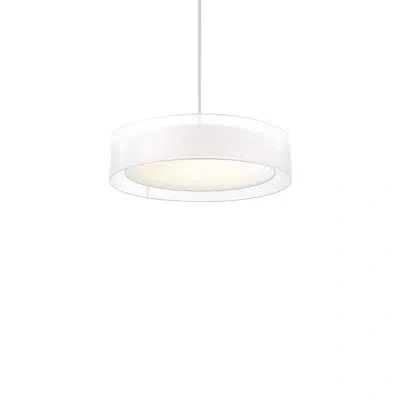Modern Forms Metropolis 1 - Light Single Drum Pendant In Brushed Nickel