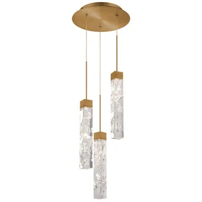 Modern Forms Minx 11 3/4" Wide Aged Brass 3-light Led Mini Pendant