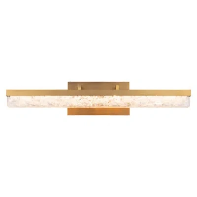 Modern Forms Minx 1-light Dimmable Led Vanity Light In Aged Brass