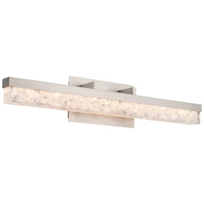 Modern Forms Minx 29" Horizontal Wall Sconce W/ Crushed Crystal 3000k In Ant Nickel