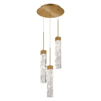 Modern Forms Minx 3 - Led Light Cluster Round Pendant In Aged Brass