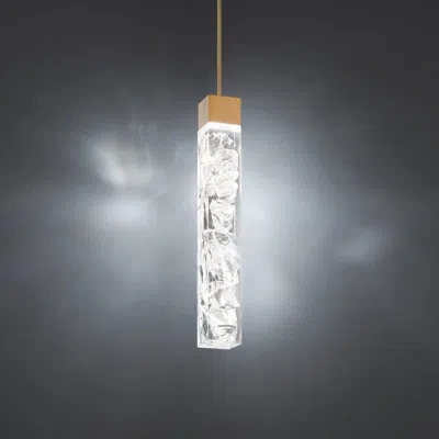 Modern Forms Minx Dimmable Single Dimmable Led Mini Pendant In Aged Brass