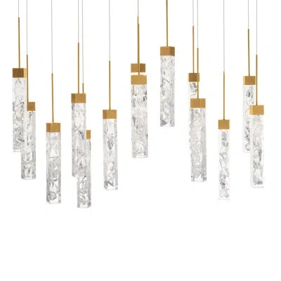 Modern Forms Minx Led Multi-light Pendant In Aged Brass