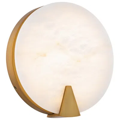 Modern Forms Ophelia 10 1/4" High Aged Brass Alabaster Led Wall Sconce