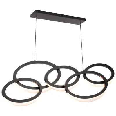 Modern Forms Orion 18.13"h X 45.5"w 5-light Linear Pendant In Black