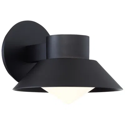 Modern Forms Oslo 6 1/2" High Black Led Outdoor Wall Light
