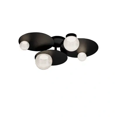 Modern Forms Out Of This World 27" Dimmable Led Semi-flush Mount Ceiling Light With Cloudy Cloudy Seedy Glass Sha