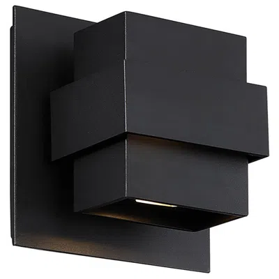 Modern Forms Pandora 7" High Black Led Outdoor Wall Light