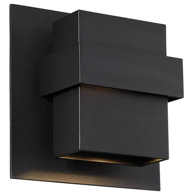 Modern Forms Pandora 9" High Black Led Outdoor Wall Light