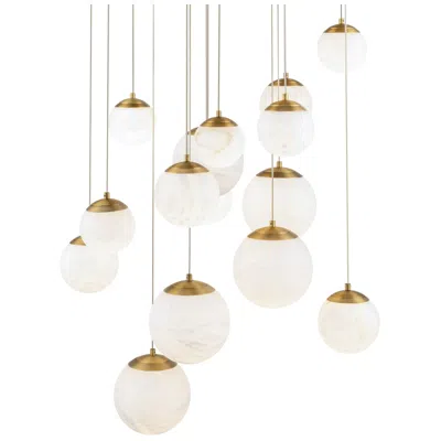 Modern Forms Pisces 15 Light 23in Selectable Cct In Aged Brass