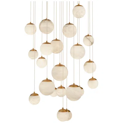 Modern Forms Pisces 21 Light Selectable Cct In Aged Brass In White