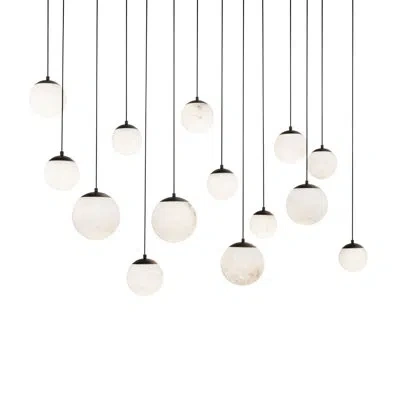 Modern Forms Pisces Led Multi-light Pendant In Black