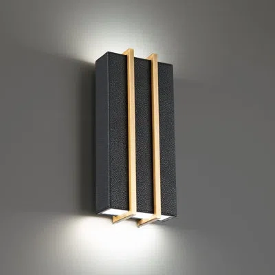 Modern Forms Poet Dimmable Led Dimmable Black/aged Brass Flush Mount In Black,aged Brass